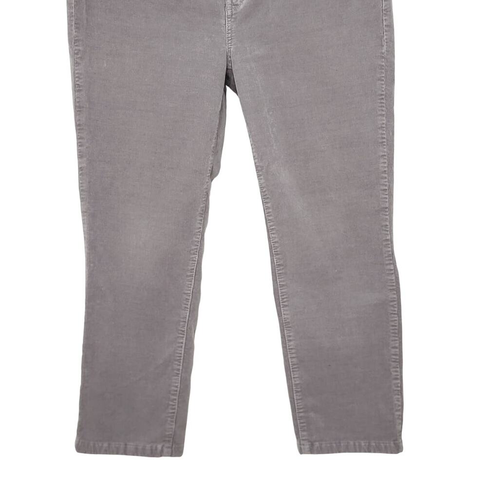 Talbots High Waist Straight Leg Gray Pinwale Corduroy Pants Size 10P - Picture 4 of 10
